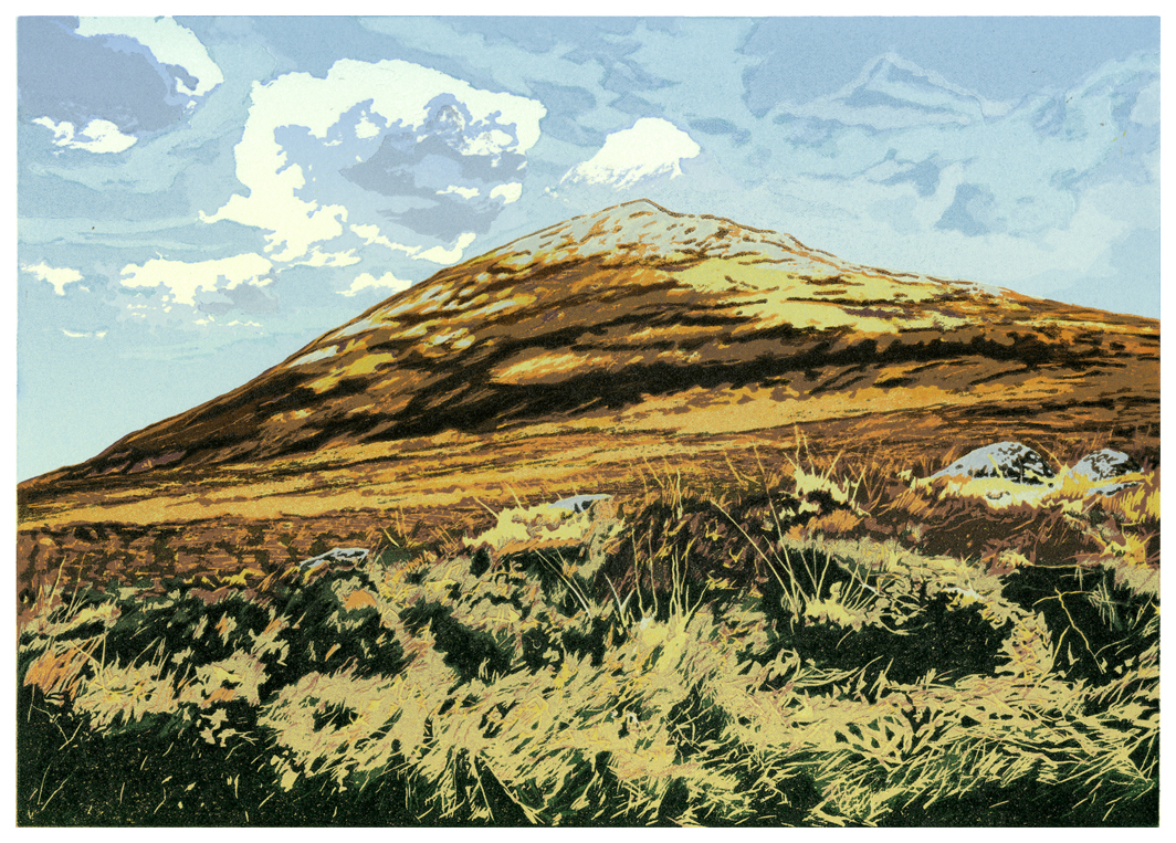 Mount Errigal, Lino Cut Print, Matthew Braithwaite Prints